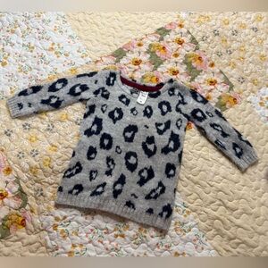 Carter's Gray and Black Animal Print Sweater